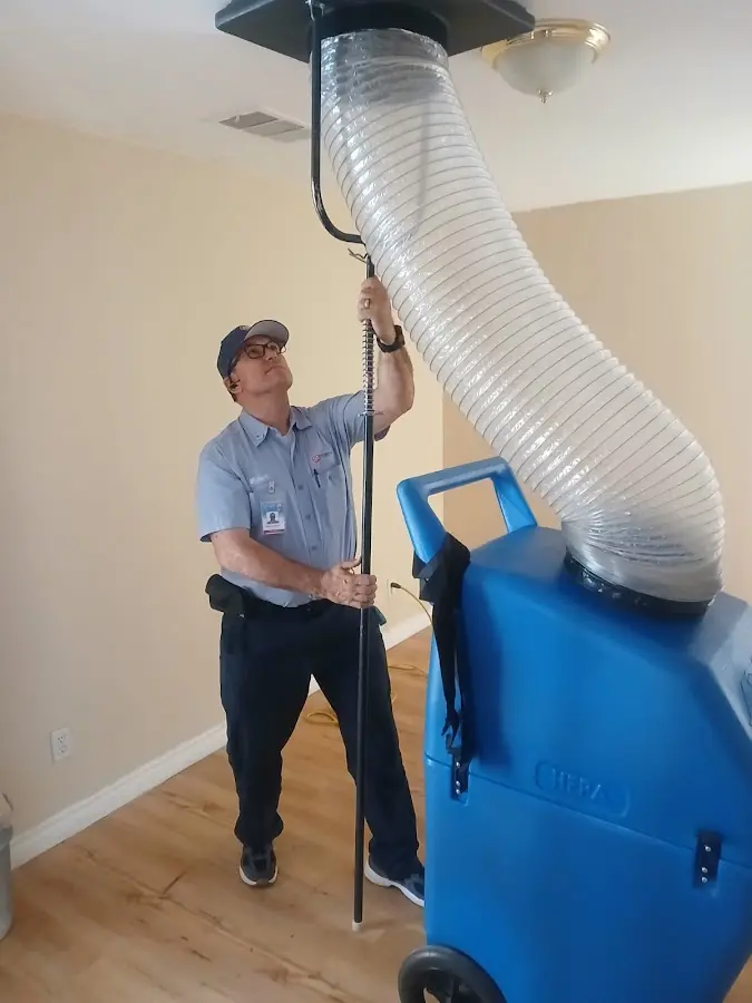 HVAC Installation technician using HEPA equipment in Normandy Park